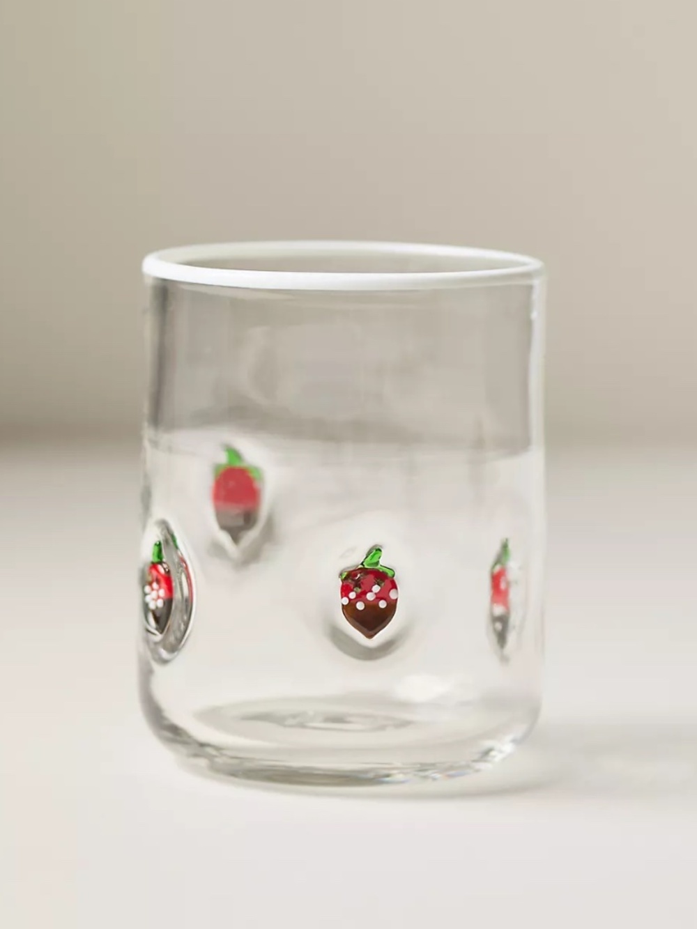 Anthropologie ICON juice glass STRAWBERRY